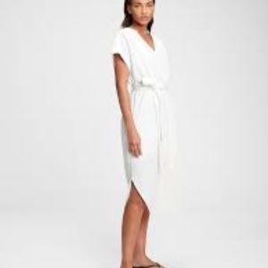 White midi dress